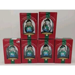 Brass Key Christmas Traditions Classic Miniatures Hand Crafted Snowman Ornaments